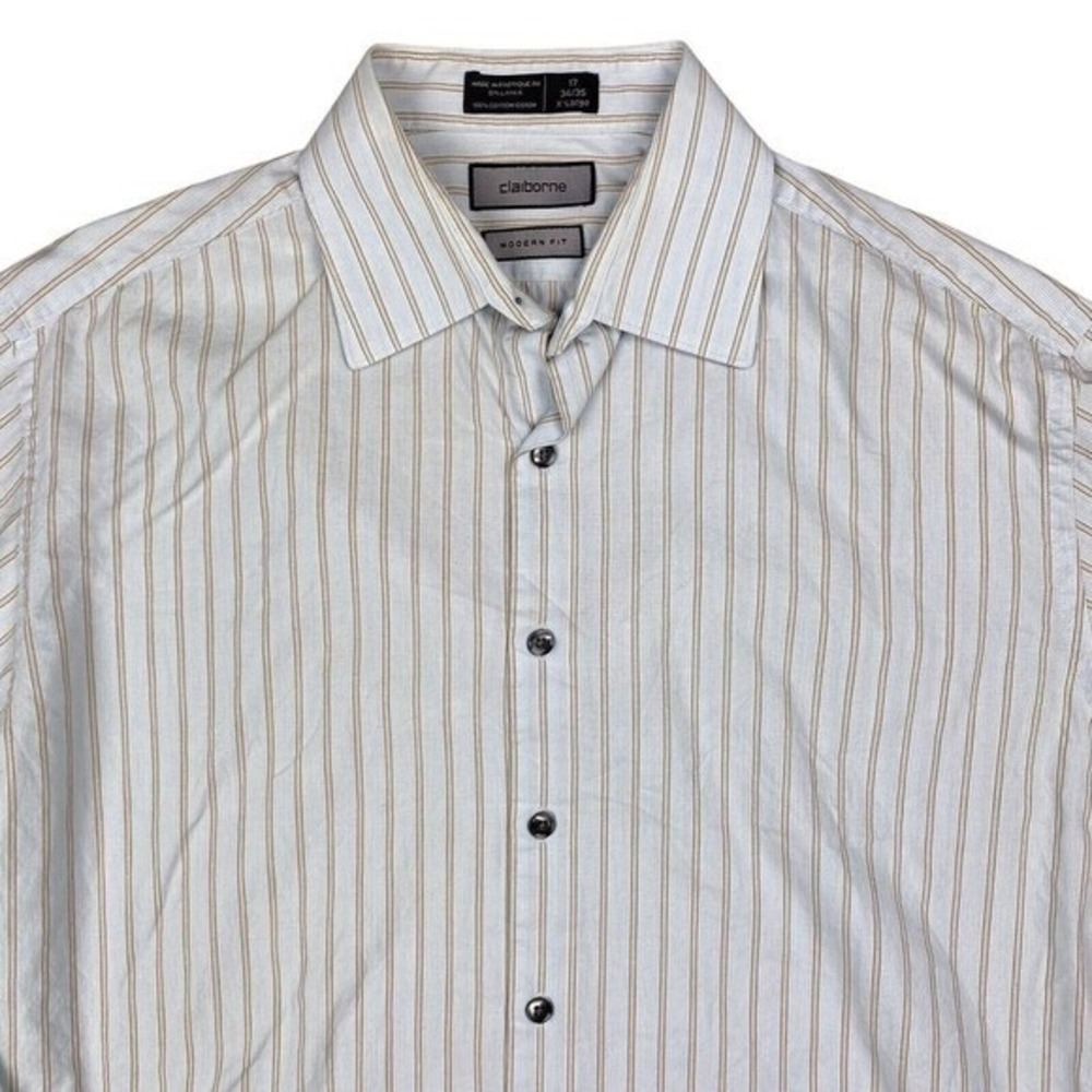 Claiborne Shirt Mens XL Modern Fit Long Sleeve Button Up Business Casual Classic